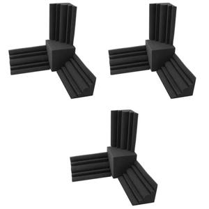 HRBAJ-흡음 폼 3개 세트, 15x15x15cm 사각형 소음 차단 폼 + 9개, 12x12x24cm 베이스 트랩 벽면 폼, 난연 처리