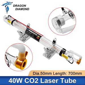 40W 45W Co2 레이저 튜브 레이저 전력 직경 50mm 길이 700mm 유리 금속 헤드 DIY CO2 레이저 조각기 절단기