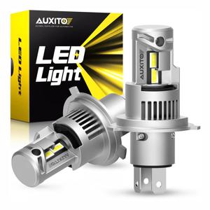 AUXITO 2Pcs 20000LM 100W 슈퍼 밝은 Canbus 자동 전조등 터보 LED H4 9003 높은 낮은 빔 헤드 라이트 전구 12-CSP 칩 오류 없음