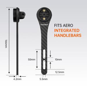 RAVEMEN AOM03 Garmin/COOSPO 사이클링 컴퓨터 용 전면 자전거 마운트 자전거 브래킷 탄소 섬유 Foraero 통합 핸들 바