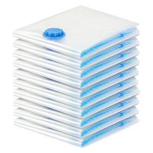유행! 의류용 진공 가방 - 10개 팩 40 X 30 cm 재사용 가능한 보관 가방 씰이 있는 진공 가방 및 공간 절약형 여행 가방