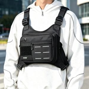 남녀공용 스포츠 조끼형 배낭, 야외 사이클링용 가방, 남성용 하이킹 및 마라톤용 체스트 백, 수납 공간이 있는 가벼운 러닝용 체스트 백