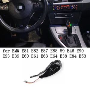 LED 기어 시프트 노브 시프터 레버 BMW 1 3 5 6 시리즈 E90 E60 E46 2D 4D E39 E53 E92 E87 E93 E83 X3 E89 자동 액세서리