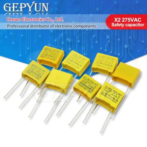 X2 안전 캐패시터 폴리프로필렌 필름, 15mm, 275VAC, 275V, 0.022UF, 0.047UF, 0.1UF, 0.15UF, 0.22UF, 0.33UF, 0.47UF, 0.68UF, 1UF, 10 개