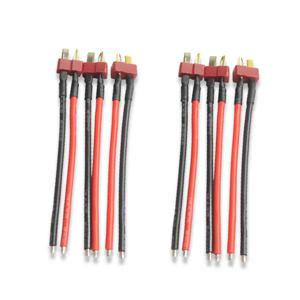 T-플러그 싱글 헤드 케이블 커넥터 남성 및 여성용 10cm 14 AWG 소프트 실리콘 와이어 RC 취미용 쿼드콥터 리포 배터리용