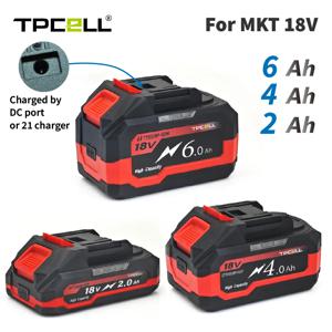 Makita 18V 배터리 전동 공구 용 TPCELL 21V 2/4/6AH BMS가있는 18V 스크루 드라이버 용 리튬 이온 교체 LXT BL1850 BL1840