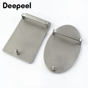 Deepeel 남성용 스테인리스 스틸 벨트 버클, 금속 자동 부드러운 플레이트 벨트 헤드, 허리띠 가죽 공예 액세서리, 35mm, 40mm