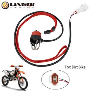 LINGQI RACING 오토바이 비상 킬 스위치 2 스트로크 포켓 미니 먼지 자전거 ATV 쿼드 용 손목 스트랩이있는 마그네틱 탑 캡