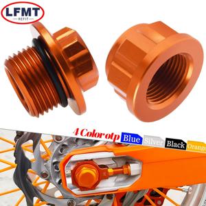 KTM EXC EXCF SX SXF XC XCF XCFW TPI 6 일 오토바이 전륜 잠금 너트 볼트 후면 체인 조절기 액슬 블록 휠 액슬