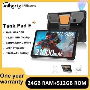 Unihertz 8849 TANK PAD E Rugged Tablet with Projector 21000mAh 120Hz IP68/IP69K 24GB 512GB 66W 10.95 inch Tablet Android 14 4G