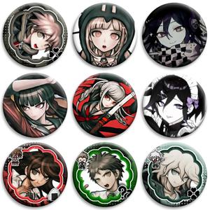58/32mm 뜨거운 게임 주변기기 Danganronpa 크리 에이 티브 브로치 옷깃 핀 배낭 의류 기념품 친구를위한 선물