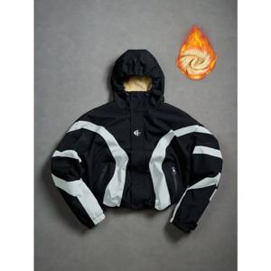 아메리칸 스타일 겨울 짧은 재킷 남성 양털 안감 따뜻한 후드 코트 남성 힙합 streetwear 루즈 피트 야외 윈드 브레이커