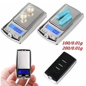 새로운 200g/100g 0.01g 정밀 휴대용 자동차 키 모양 미니 디지털 포켓 전자 그램 저울 LCD 디스플레이 포함
