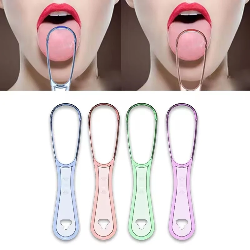 1/2/3pcs 혀 클리너 혀 청소 스크레이퍼 재사용 가능한 구강 청소 스크레이퍼 여러 가지 빛깔의 구강 위생 관리 혀 브러쉬 도구