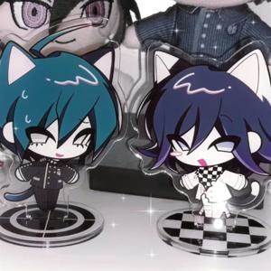 게임 Danganronpa Oma Kokichi Saihara Shuichi 코스프레 스탠드 모델 플레이트 아크릴 데스크탑 장식품 피규어 액세서리 귀여운 소품