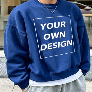 DIY 맞춤형 맞춤형 스웨트셔츠 남성 캐주얼 스트리트 탑 클래식 데일리 팀 작업복 플리스 편안한 후드리스 루즈 풀오버