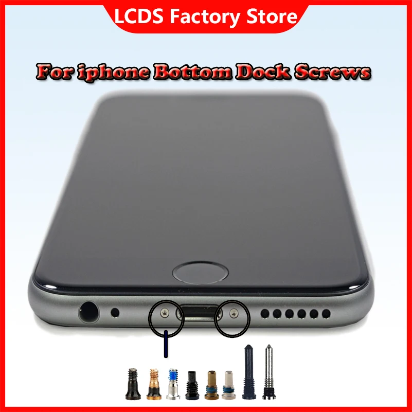 4 개/몫 뒷면 커버 나사 iPhone 5 5S 6 6S 7 8 Plus X 하단 Dock 커넥터 5 성급 Pentalobe 나사