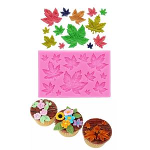 DIY 단풍잎 모양 실리콘 몰드, 단풍잎 모양 모음, 팝핑 실리콘 몰드, 케이크 장식 몰드, 레진 클레이 액세서리