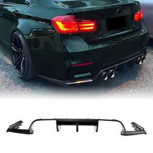 BMW F80 M3 F81 F82 F83 M4 2014-2019 리어 범퍼 디퓨저 립 카본 파이버 룩/글로스 블랙 테일 부트 스포일러 스플리터 가드