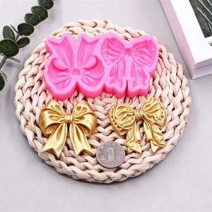 DIY 수지 보석용 활 모양 실리콘 몰드, 수제 초콜릿 케이크 및 장식 도구용 수지 주조 몰드