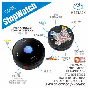 M5Stack 공식 스톱워치 개발 키트(ESP32-S3)