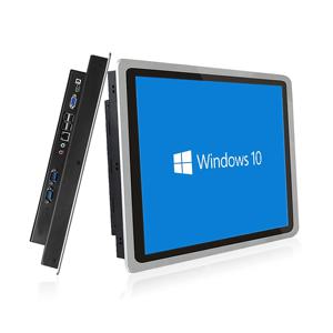 17, 19, 21.5인치 산업용 태블릿 터치 컴퓨터 패널 PC, 정전식 터치 스크린, 내장 와이파이, RS232 COM 포트, 윈도우10/11 프로 지원