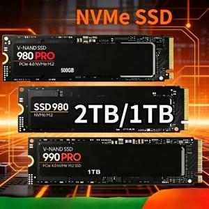 980 Pro/990 Pro M.2 SSD, 1TB, 2TB, PCIe 4.0 NGFF, 7400MB/s, 노트북 및 데스크톱 PC에 적합
