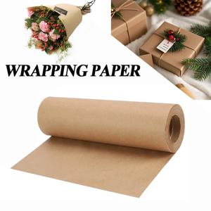 YITAPE 30cm * 5M 갈색 크래프트 종이 롤 선물 포장용 이동 포장 재료 꽃다발 꽃 DIY 공예 그림 예술