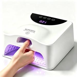 2-in-1 엄지손가락 및 전체 손가락용 UV LED 네일 램프, 자석 거울 베이스가 있는 빠른 건조 네일 드라이어, 젤 네일용 스마트 자동 센서