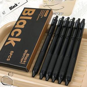 6개, 접이식 젤 잉크 펜, 실리콘 펜 그립 ST 팁, 빠른 건조 잉크 번짐 없음 0.5mm 검정 잉크, 부드러운 필기, 크리스마스