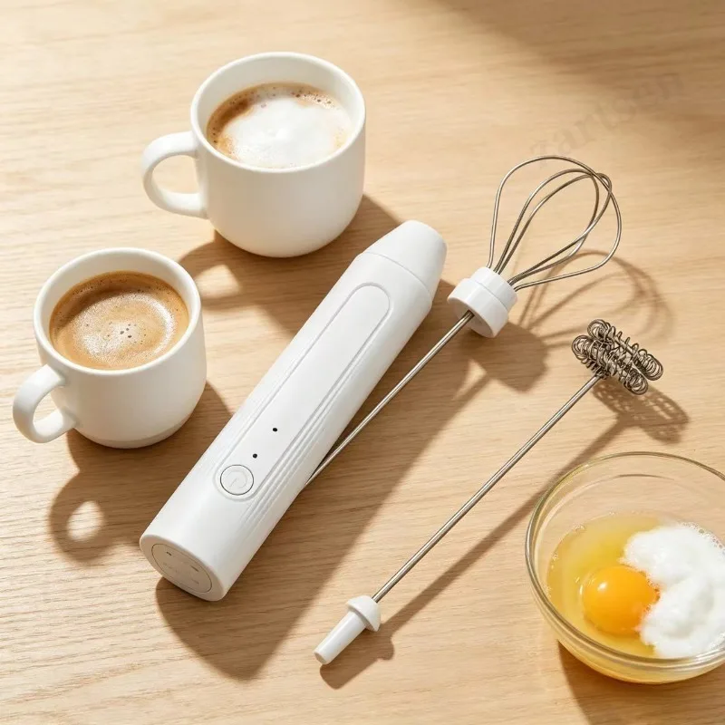 미니 커피 거품기, USB 충전식, 3단계 속도 조절, 커피 거품 제조기, 우유 혼합기, 전동 핸들 블렌더, 계란 거품기, 뜨거운 음식 조리 도구