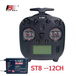 FLYSKY ST8 원격 제어 12CH 2.4GHz 원격 제어 RC 자동차 및 선박 항공기 모델 전용 SBUS 영어 이중 언어 송신기