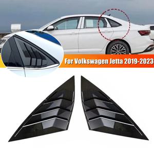 폭스바겐 제타 MK7 2019-2023 ABS 플라스틱 리어 윈도우 쿼터 루버 스쿱 커버 사이드 벤트 트림 자동차 접착 액세서리