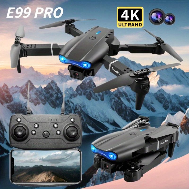 E99 K3 Pro HD 4k 드론 듀얼 카메라 고도 유지 모드 접이식 미니 WIFI 항공 촬영 RC 쿼드콥터 장난감 헬리콥터 드론