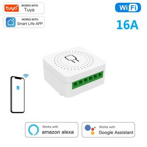 투야 스마트 스위치 모듈 WiFi 1채널 16A WiFi 릴레이 모듈 앱 및 타이머 제어 스마트 라이프 알렉사 및 구글 홈 호환