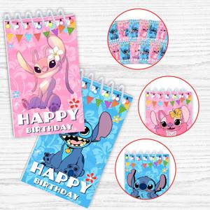 10PCS 스티치 노트북 디즈니 시리즈 미니 코일 노트북 휴대용 주간 계획 일기 파티 축제 선물