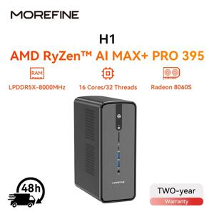 모어파인 H1 미니 PC AMD 라이젠 AI MAX+ PRO 395 LPDDR5X 128G 8000MHz 2TB PCIE4.0 SSD 미니 PC