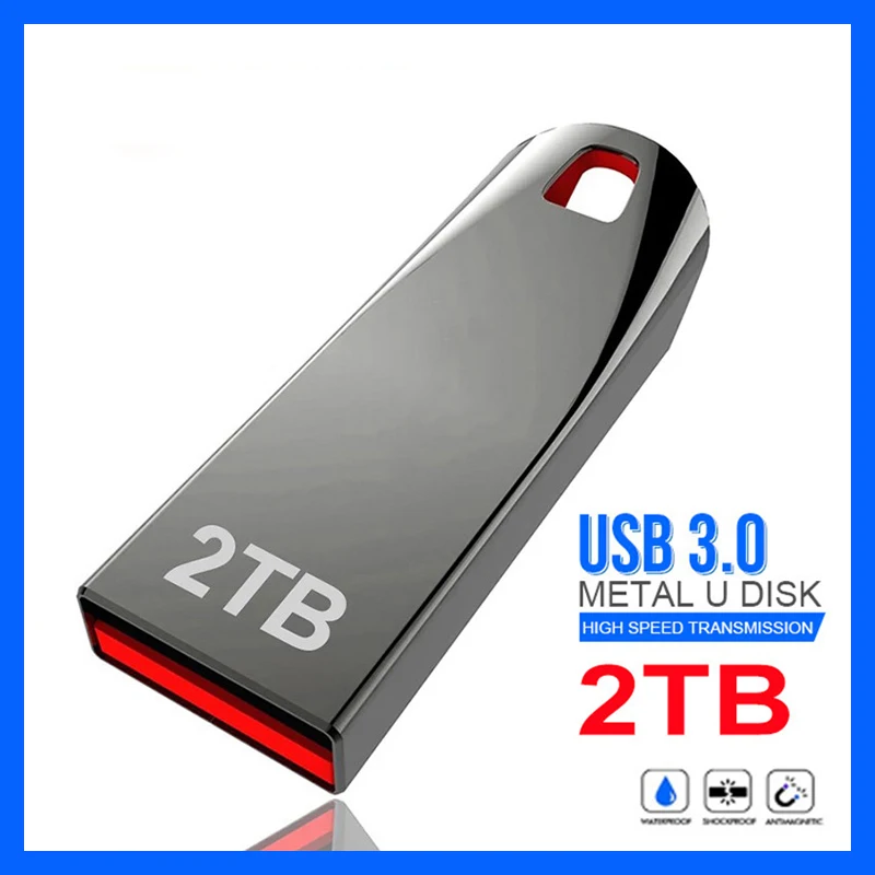 오리지널 2TB USB 3.0 플래시 드라이브 고속 메탈 펜드라이브 1TB 512GB 256GB 휴대용 USB 드라이브 방수 메모리아 USB 플래시 디스크