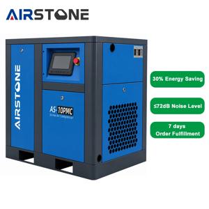 에어스톤 공장 직판 7.5KW 10HP 380V 7-10Bar 에너지 절약 PM VSD 오일 주입식 산업용 스크류 에어 컴프레서