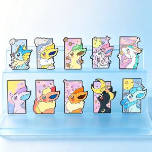 귀여운 이브이 시리즈 정교한 브로치 만화 에나멜 핀 금속 배지 액세서리 의류 가방 장식 선물