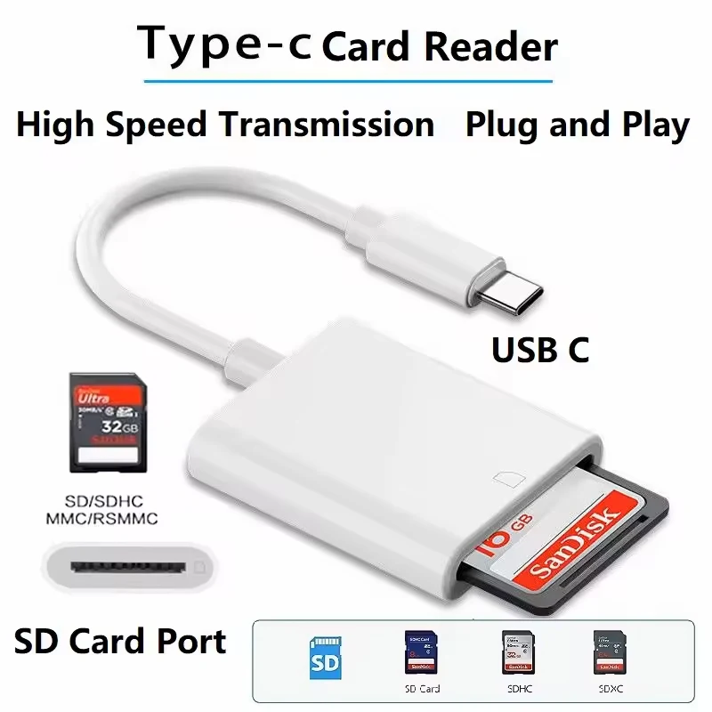 2 in 1 /1in1 /3in1 OTG 타입 C 카드 리더 USB 플래시 드라이브 (태블릿용 SD TF 메모리 카드 어댑터, 스마트폰 및 태블릿 호환)