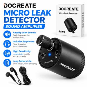 Docreate-838 휴대용 누출 감지기, 13000배 음향 증폭 기능이 있는 고감도 전자 청진기, 충전식
