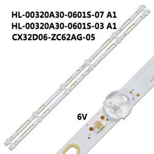 575mm, 2개, LED 스트립, 모델 번호: SJ.CX.D3200601-3030HS-M, 32인치 TV RTV32Z2SM, 32LEM-1027/TS2C, DJTV321, H32D7000E, HTV-LED32HD101T2에 사용.