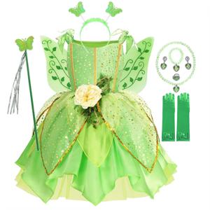 여자 팅커벨 의상 할로윈 의상 녹색 멋진 드레스 요정 공주 코스프레 카니발 파티 의상