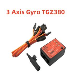 TGZ380N 3 축 자이로 플라이 바리스 시스템 자이로 스코프 (TREX 450 550 600 700 RC 헬리콥터 항공기 UAV Drone 정렬 용 서보 케이블 포함)
