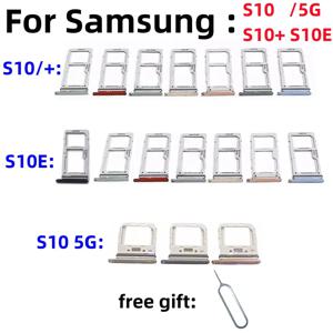 SIM 카드 SD 카드 트레이 칩 슬롯 서랍 홀더 삼성 갤럭시 S10 S10Plus/+ S10E SM-G9750 G9700 G9730 SD SIM 카드 트레이 슬롯