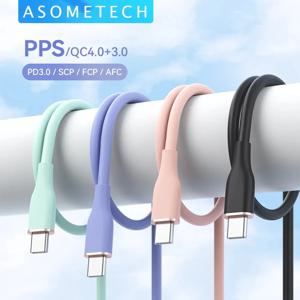 ASOMETECH 2M 60W 고속 USB C 케이블 유형 C 케이블 고속 충전 데이터 코드 충전기 USB 케이블 C 삼성 S21 S20 A51 Xiaomi Mi 10