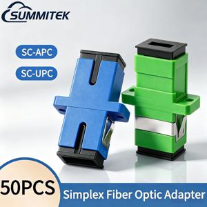 SUMMITEK 광섬유 SC/APC 커넥터 어댑터 커플러 네트워크 인터넷 케이블 커넥터용 싱글모드 심플렉스 SC 여성 UPC
