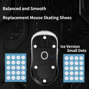 새로운 40개/세트 아이스 풋 스티커 DIY 작은 점 모양 풋 패드 아크 엣지 범용 6.5MM 7MM 마우스 피트 액세서리