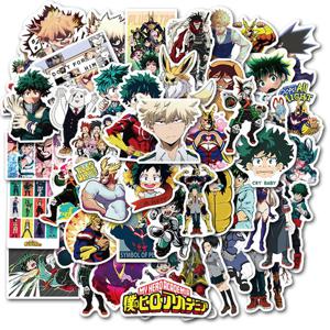 50pcs Anime Kawaii 스티커 My Hero Academia 미도리야 All Might Bakugo Todoroki Mirio Shigaraki 스크랩북 편지지 스티커
